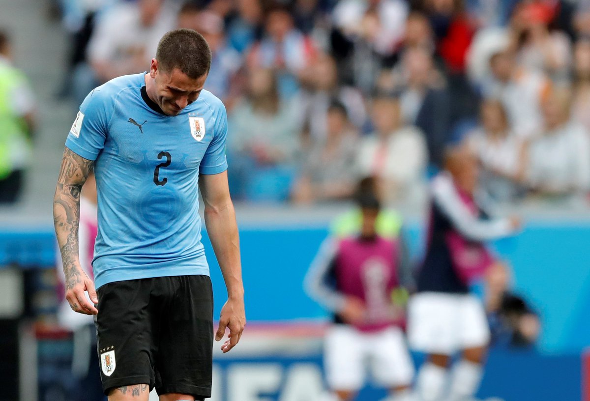 José María Giménez marcó un gol para Uruguay en el primer partido