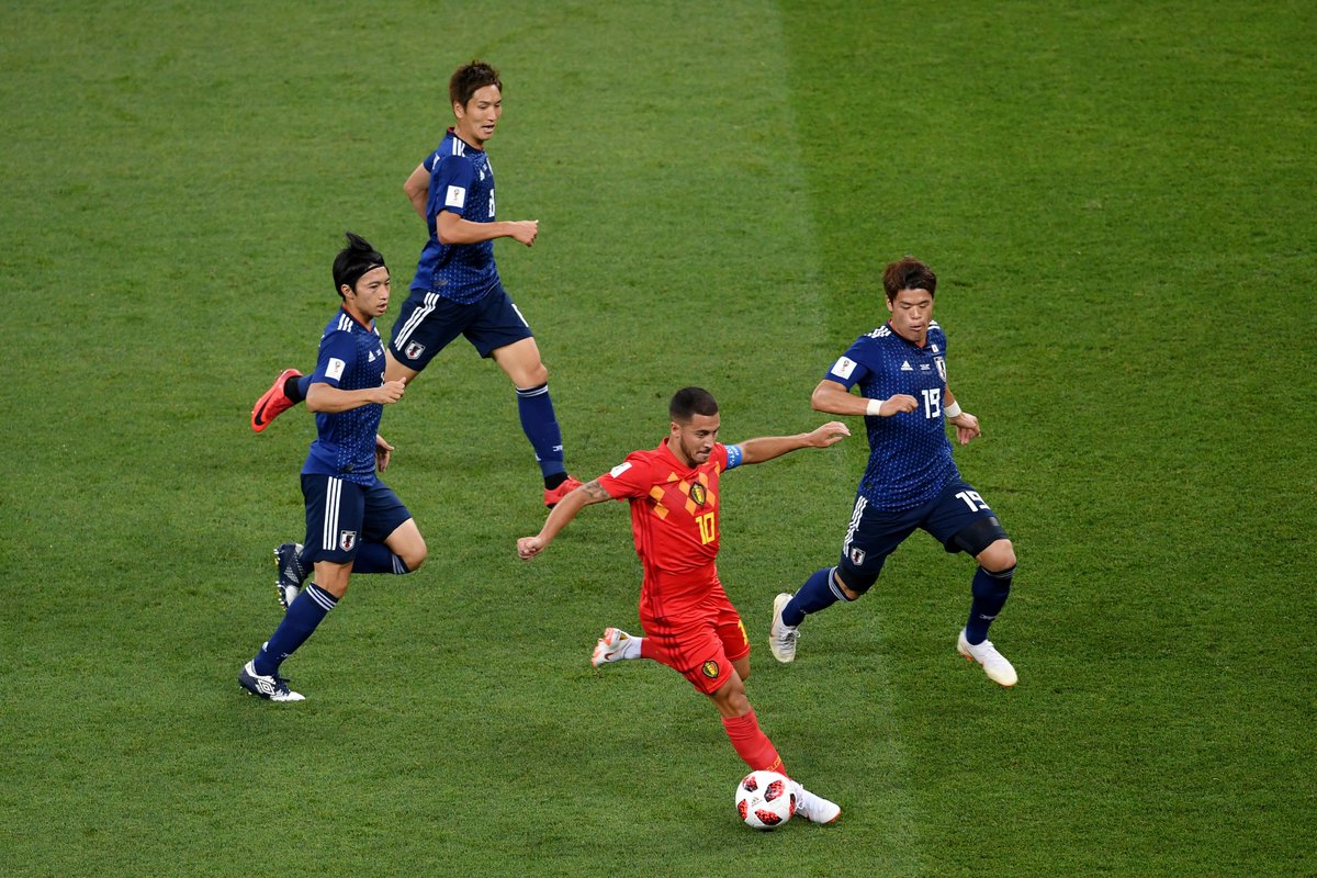 Bélgica venció a Japón con un gol in extremis