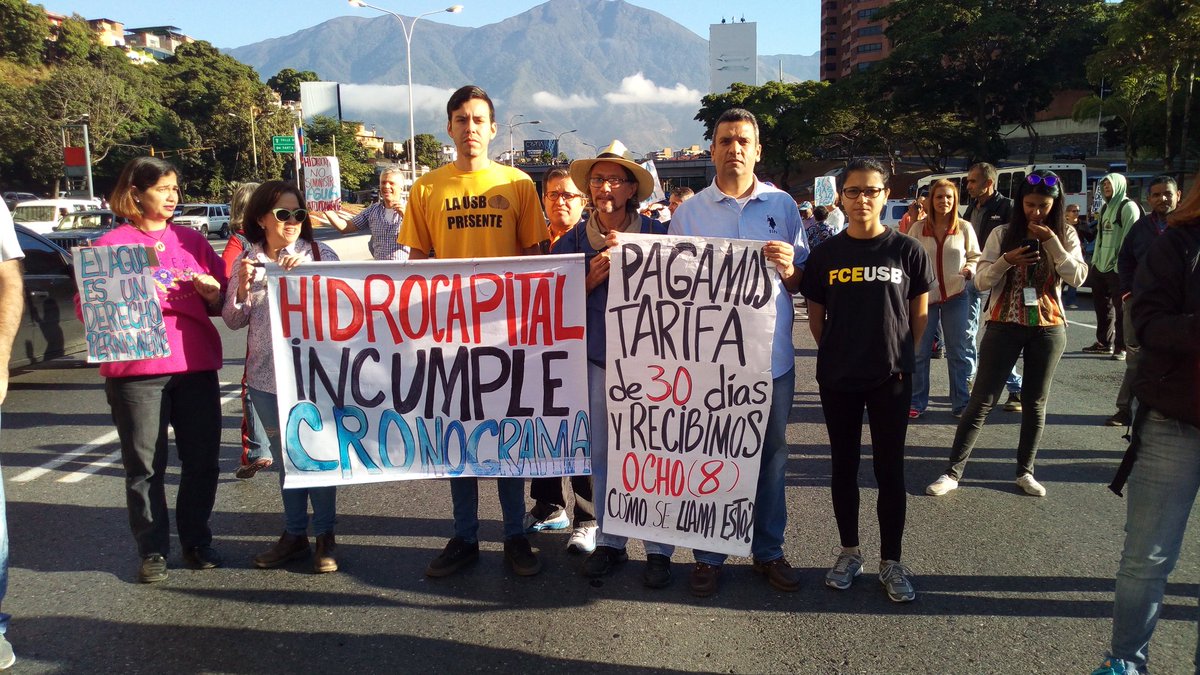 Hidrocapital USB-Sin agua-protesta