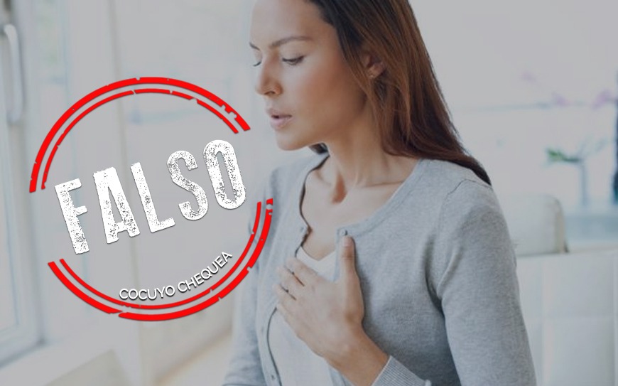 Es falso que contener la respiración sirva para diagnosticar el COVID-19