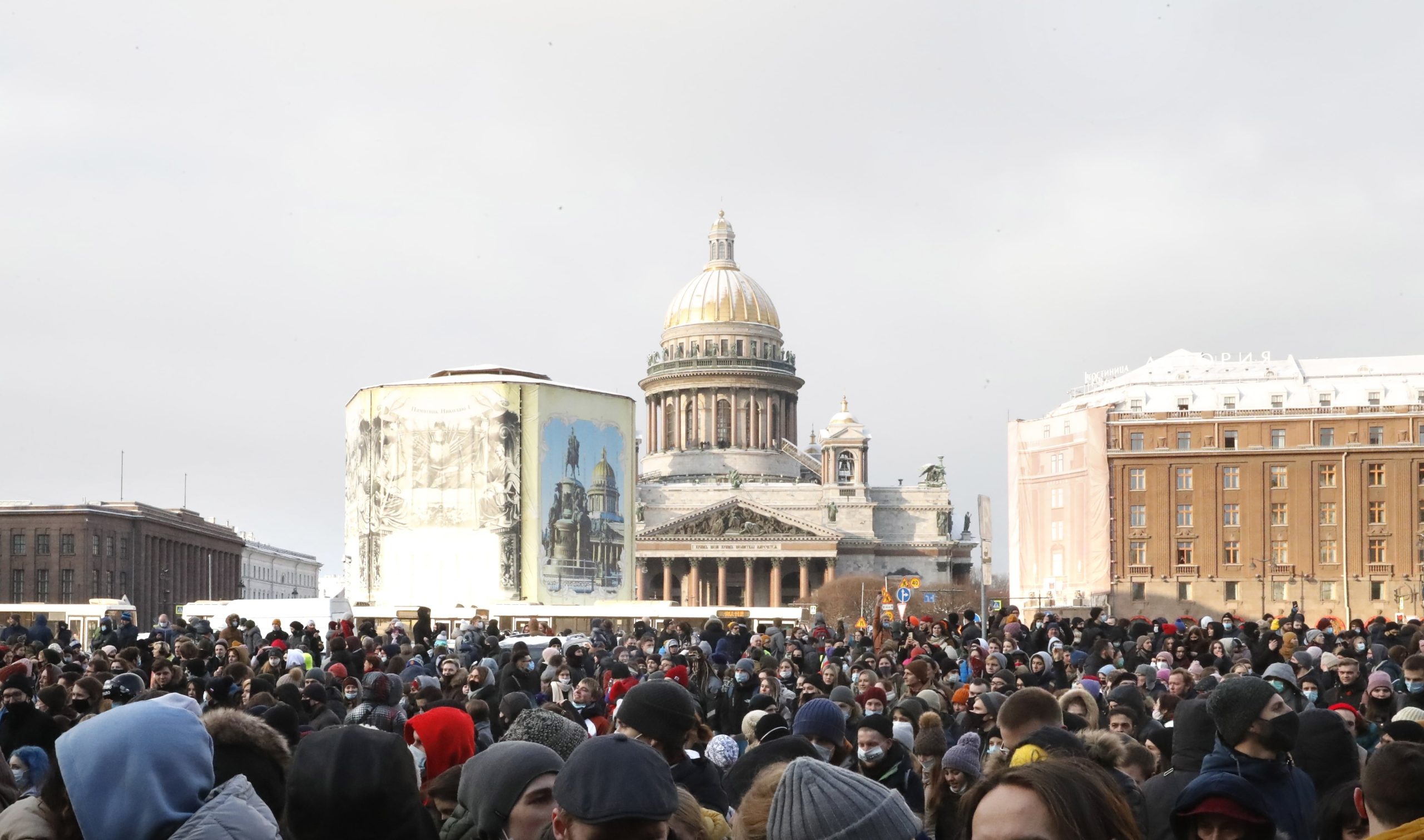 Más de 1.500 detenidos en las protestas en Rusia en apoyo de Navalni