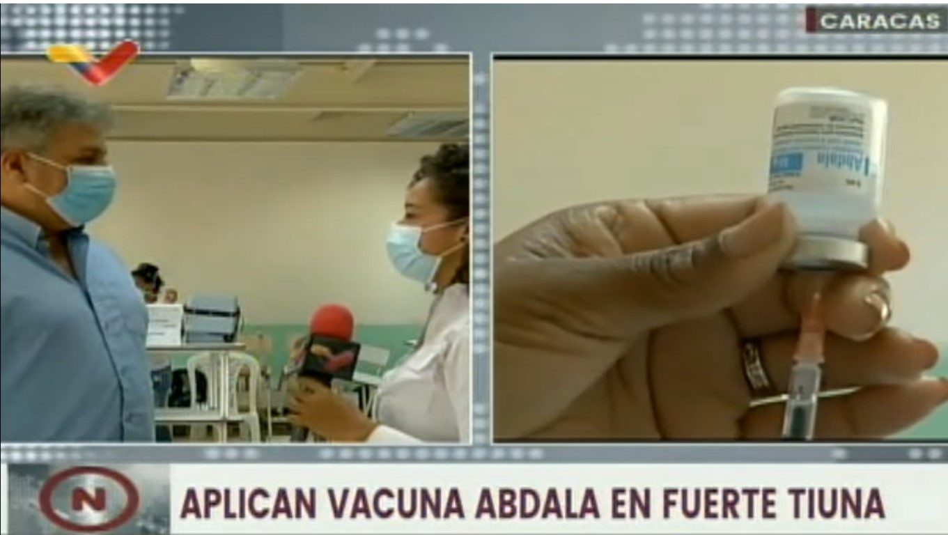Venezuela empieza a vacunar con Abdala en Fuerte Tiuna
