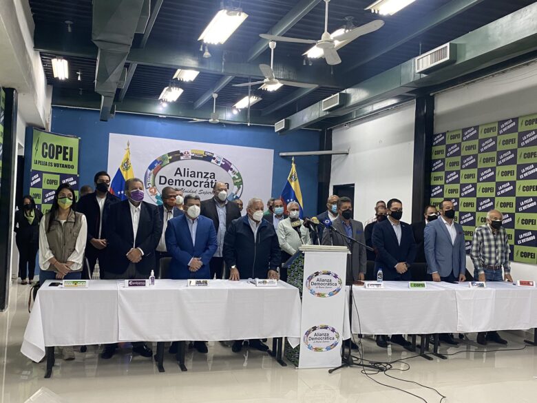 Luis Martínez, José Brito, Henry Falcón y Laydi Gómez entre candidaturas de consenso en la Alianza Democrática
