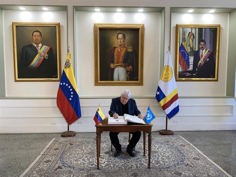El representante de la ONU se reunió con el canciller, Carlos Faría, y con la vicepresidenta ejecutiva, Delcy Rodríguez