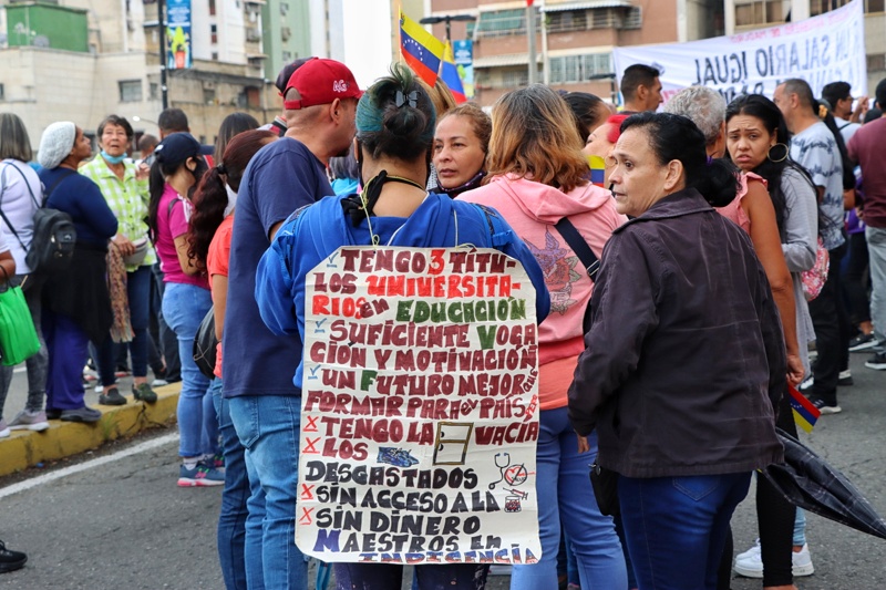 Protesta de educadores- 9 de enero- Caracas (Mairet Chourio)