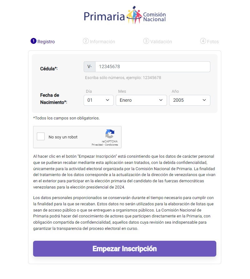 Paso a paso: ¿cómo funciona la aplicación que habilitó la Comisión de Primaria para los venezolanos en el exterior?