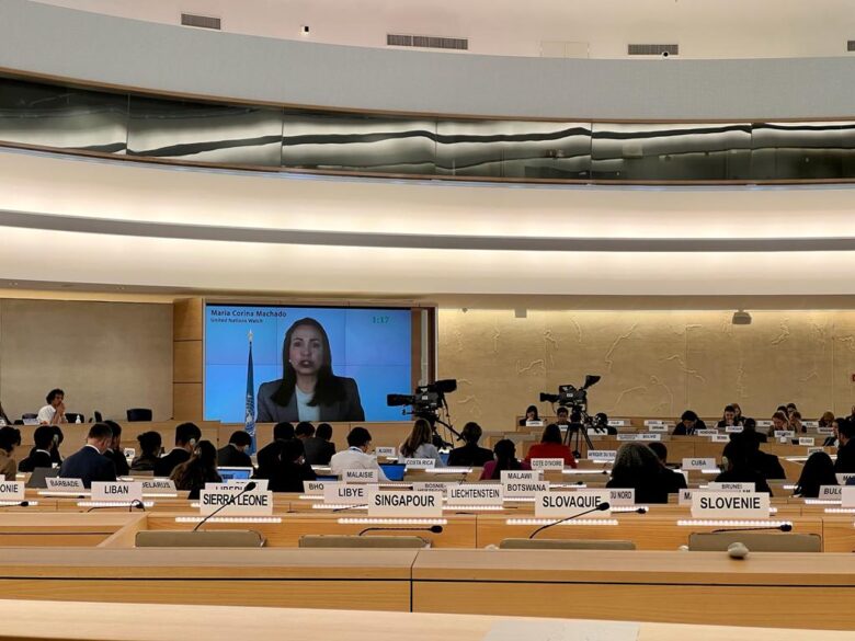 Mensaje de María Corina Machado ante Consejo de DDHH de la ONU: Qué logra según politólogos