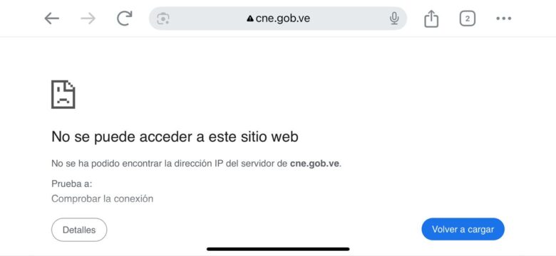 Rector del CNE dice que hackeo "fue solventado", pero página sigue caída