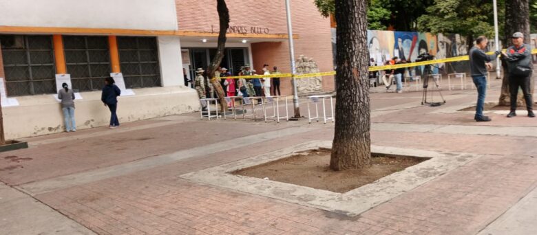 Se observó un gran despliegue policial en algunos centros de votación