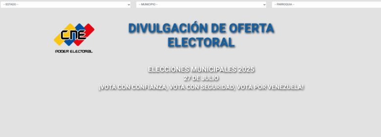 CNE divulga oferta electoral para los comicios de alcaldes y concejales 