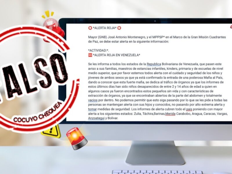 No hay una “poderosa mafia” secuestradora de niños en Venezuela, como dice cadena de WhatsApp