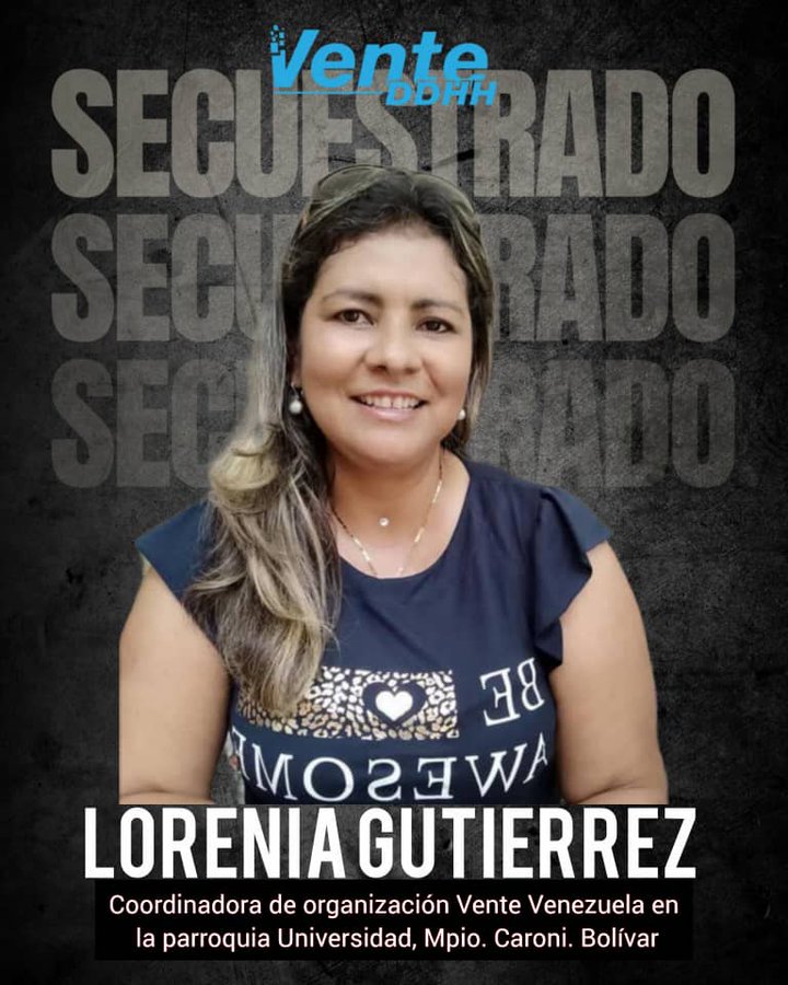 Vente Venezuela denuncia detención de una coordinadora parroquial en Bolívar