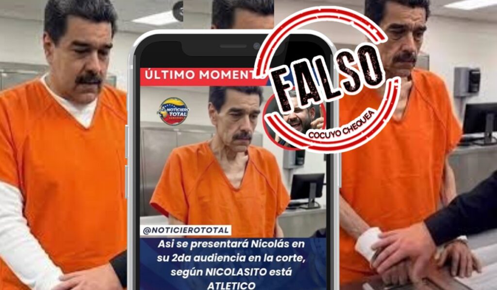 Imagen de Maduro esquelético en la cárcel es una edición de una anterior generada con IA