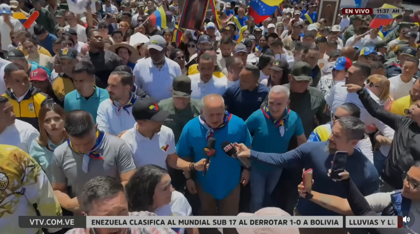 Arrancó peregrinación por la paz con Diosdado y Bernal a la cabeza
