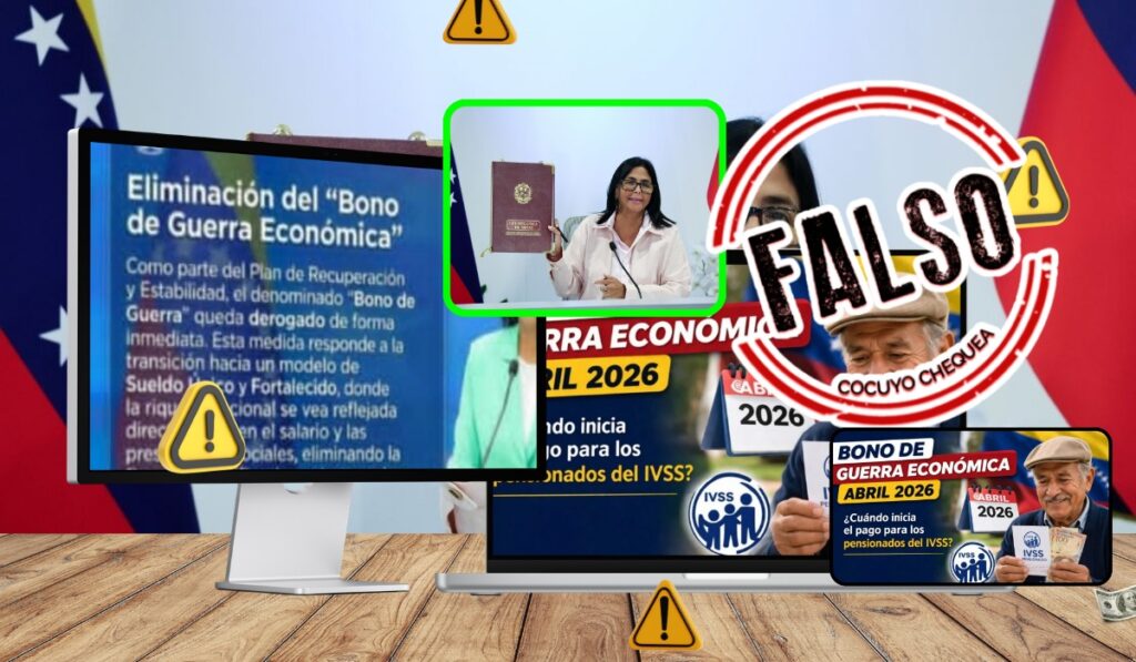 Delcy Rodríguez no eliminó el Bono de Guerra Económica, como afirma imagen viralizada