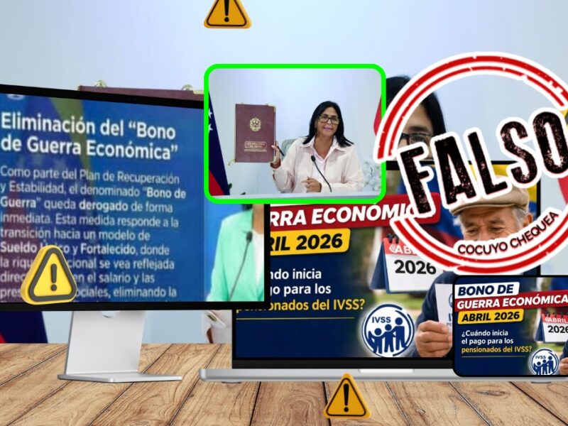 Delcy Rodríguez no eliminó el Bono de Guerra Económica, como afirma imagen viralizada