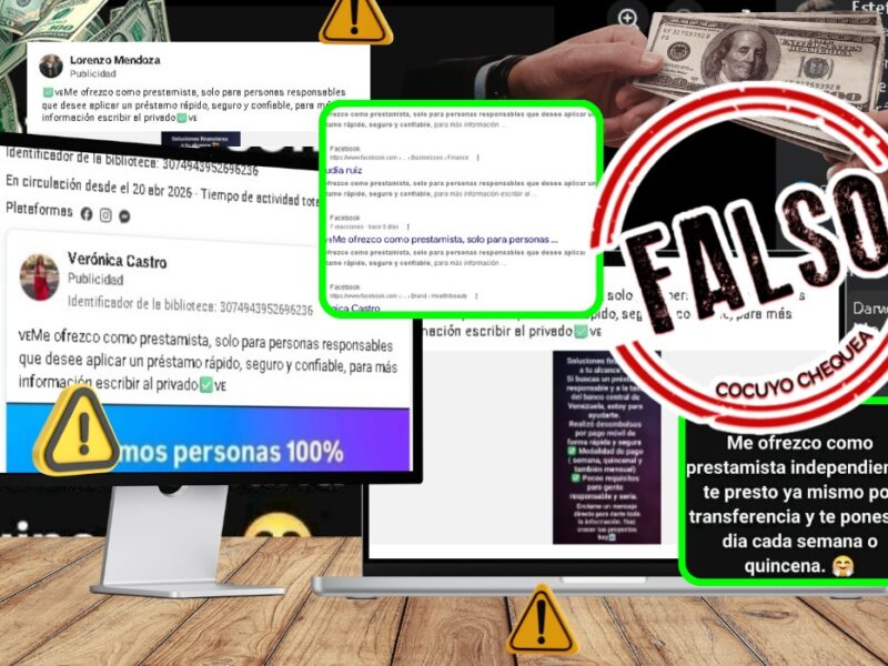 Ni Lorenzo Mendoza ni Delcy Rodríguez ni BdV: «prestamistas» de Facebook usan viejas técnicas de engaño digital