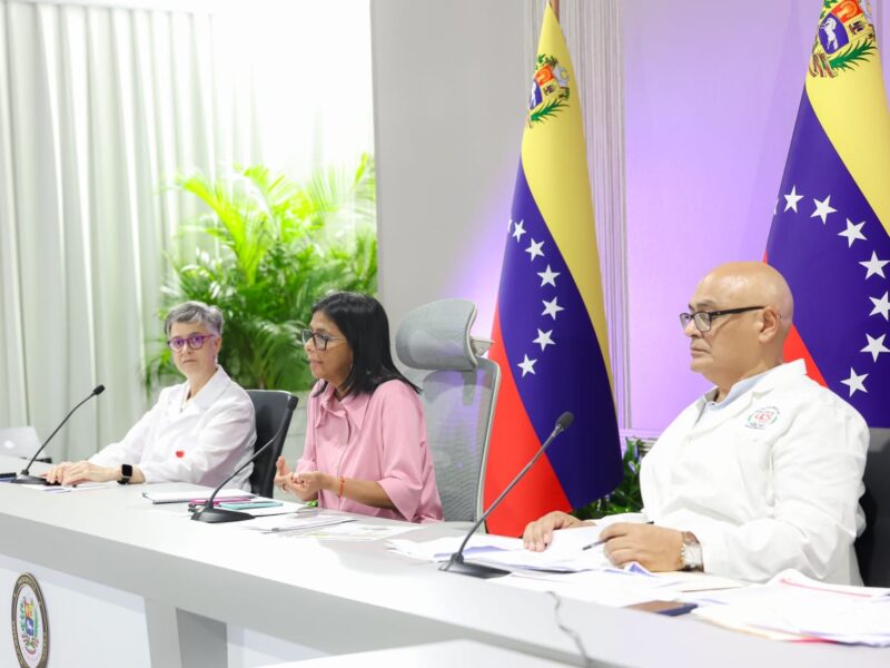 Delcy Rodríguez dice que su Gobierno ya distribuyó 47% de los medicamentos donados por EEUU