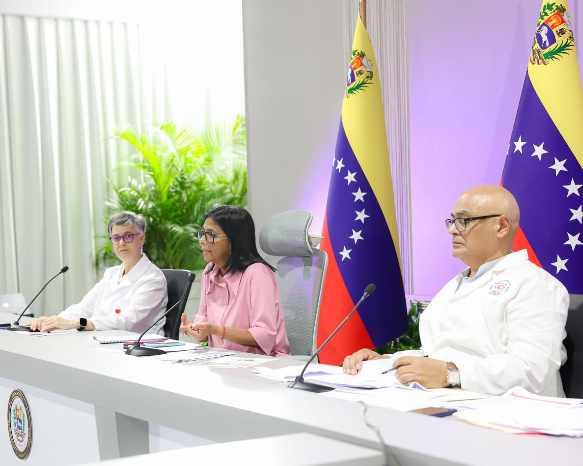 Delcy Rodríguez dice que su Gobierno ya distribuyó 47% de los medicamentos donados por EEUU